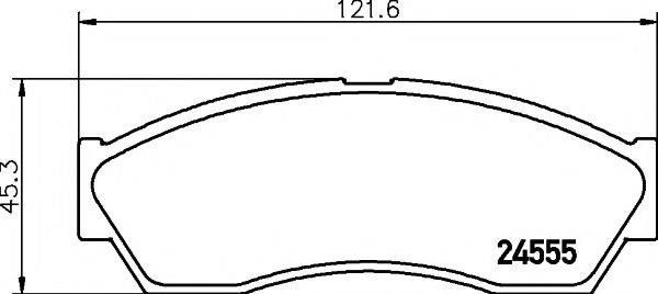 HELLA PAGID 8DB355013431 Комплект гальмівних колодок, дискове гальмо