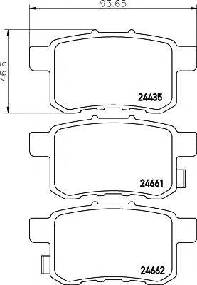 HELLA PAGID 8DB355013631 Комплект гальмівних колодок, дискове гальмо