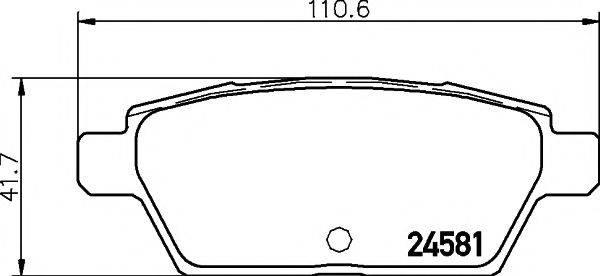 HELLA PAGID 8DB355013691 Комплект гальмівних колодок, дискове гальмо