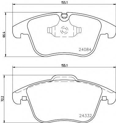 HELLA PAGID 8DB355013731 Комплект гальмівних колодок, дискове гальмо