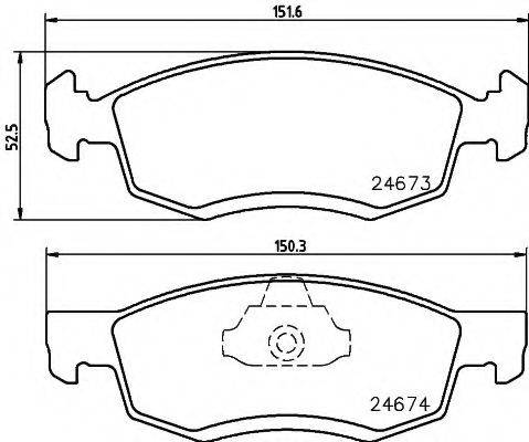 HELLA PAGID 8DB355013951 Комплект гальмівних колодок, дискове гальмо