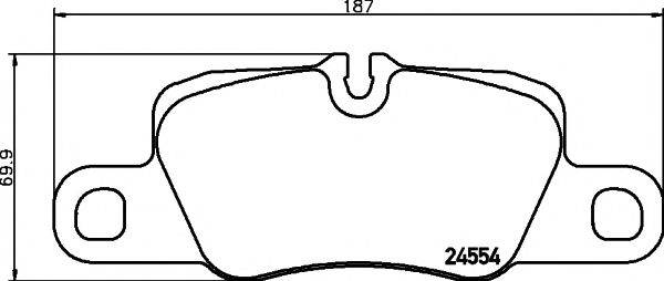 HELLA PAGID 8DB355014051 Комплект гальмівних колодок, дискове гальмо