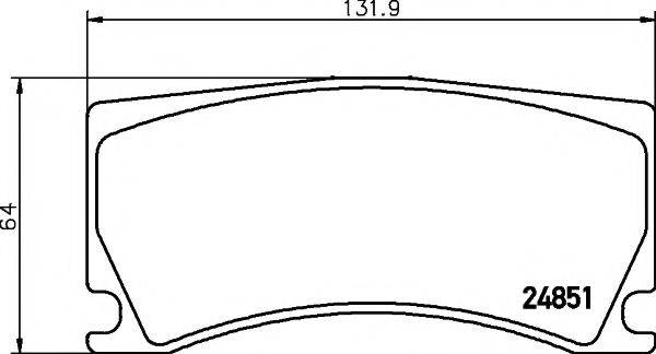 HELLA PAGID 8DB355014101 Комплект гальмівних колодок, дискове гальмо