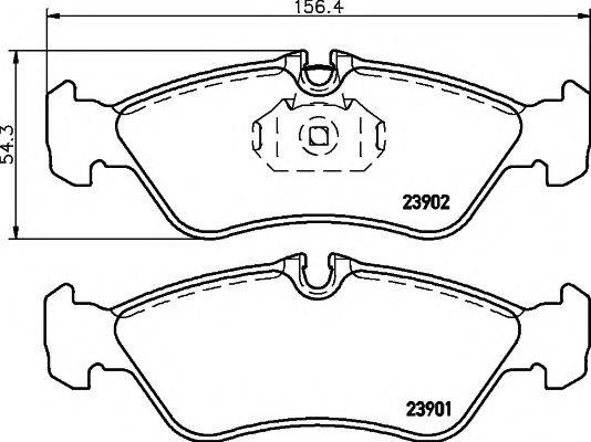 HELLA PAGID 8DB355014401 Комплект гальмівних колодок, дискове гальмо