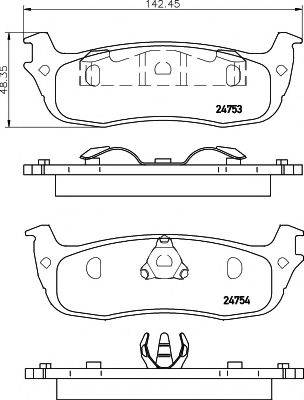 HELLA PAGID 8DB355014501 Комплект гальмівних колодок, дискове гальмо