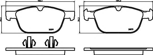 HELLA PAGID 8DB355014541 Комплект гальмівних колодок, дискове гальмо