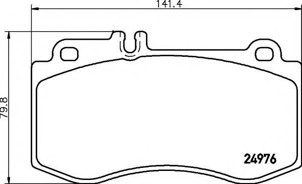 HELLA PAGID 8DB355014821 Комплект гальмівних колодок, дискове гальмо