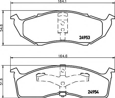 HELLA PAGID 8DB355014971 Комплект гальмівних колодок, дискове гальмо