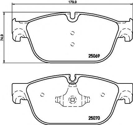 HELLA PAGID 8DB355015061 Комплект гальмівних колодок, дискове гальмо