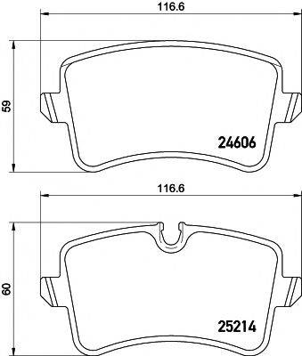 HELLA PAGID 8DB355015201 Комплект гальмівних колодок, дискове гальмо