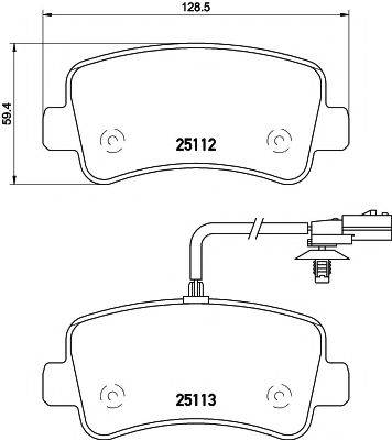 HELLA PAGID 8DB355015301 Комплект гальмівних колодок, дискове гальмо