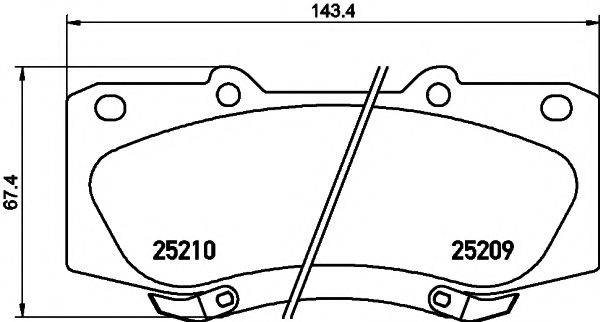 HELLA PAGID 8DB355015821 Комплект гальмівних колодок, дискове гальмо