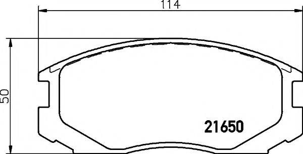 HELLA PAGID 8DB355017161 Комплект гальмівних колодок, дискове гальмо