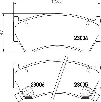 HELLA PAGID 8DB355016661 Комплект гальмівних колодок, дискове гальмо