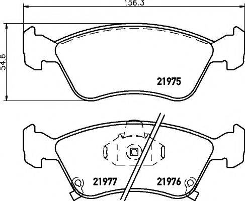 HELLA PAGID 8DB355016981 Комплект гальмівних колодок, дискове гальмо