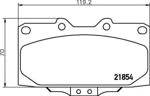 HELLA PAGID 8DB355017211 Комплект гальмівних колодок, дискове гальмо