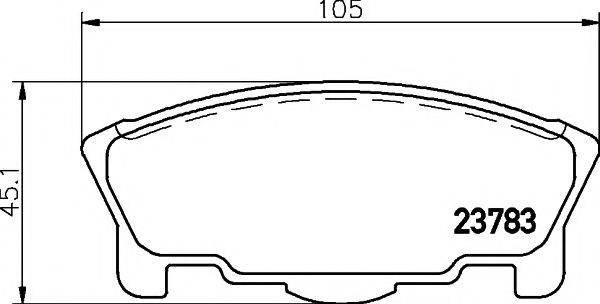 HELLA PAGID 8DB355017311 Комплект гальмівних колодок, дискове гальмо