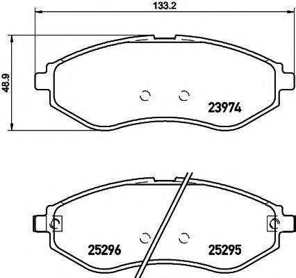 HELLA PAGID 8DB355017351 Комплект гальмівних колодок, дискове гальмо