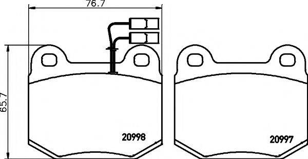 HELLA PAGID 8DB355017581 Комплект гальмівних колодок, дискове гальмо