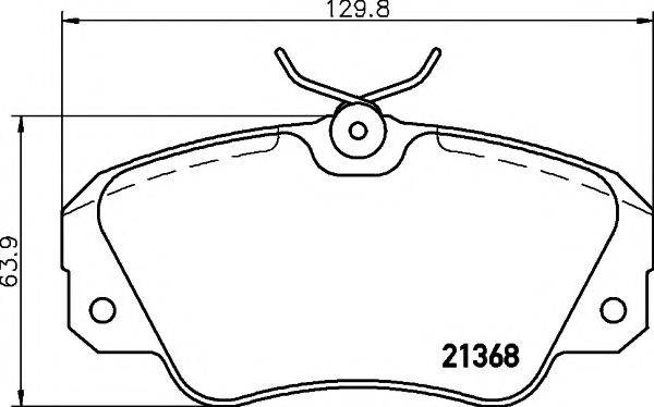 HELLA PAGID 8DB355017771 Комплект гальмівних колодок, дискове гальмо