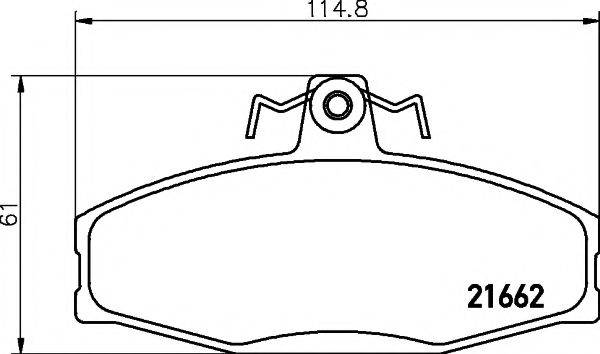 HELLA PAGID 8DB355017931 Комплект гальмівних колодок, дискове гальмо