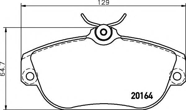 HELLA PAGID 8DB355018001 Комплект гальмівних колодок, дискове гальмо