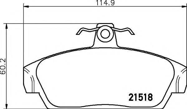 HELLA PAGID 8DB355018081 Комплект гальмівних колодок, дискове гальмо