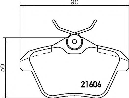 HELLA PAGID 8DB355018291 Комплект гальмівних колодок, дискове гальмо