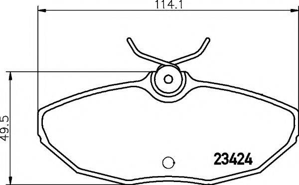 HELLA PAGID 8DB355018561 Комплект гальмівних колодок, дискове гальмо