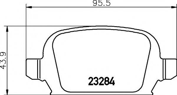 HELLA PAGID 8DB355018641 Комплект гальмівних колодок, дискове гальмо