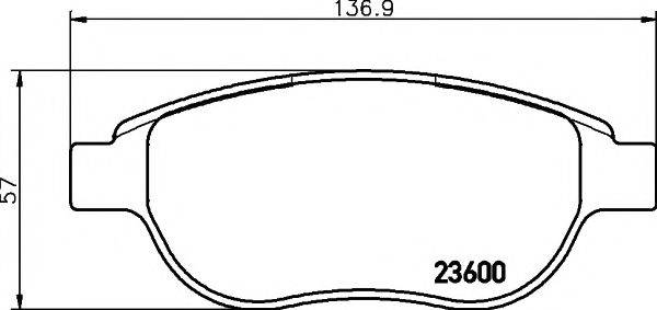 HELLA PAGID 8DB355018871 Комплект гальмівних колодок, дискове гальмо