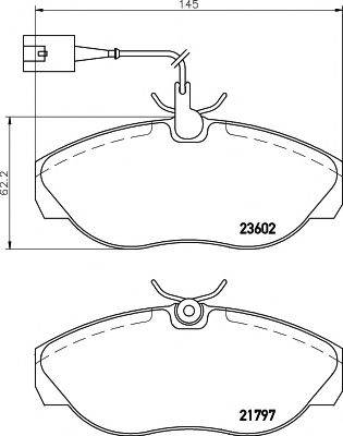 HELLA PAGID 8DB355018891 Комплект гальмівних колодок, дискове гальмо