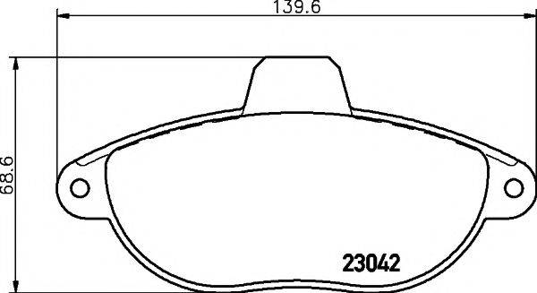 HELLA PAGID 8DB355019251 Комплект гальмівних колодок, дискове гальмо