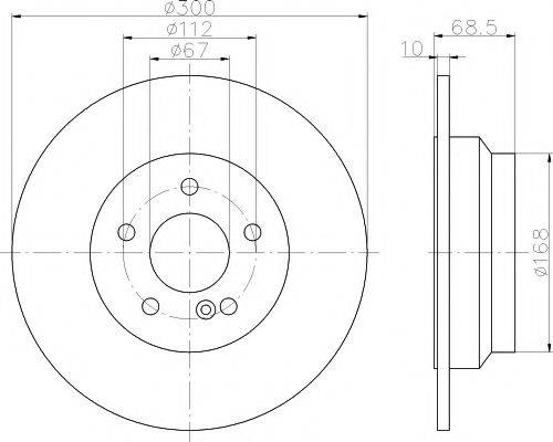 HELLA PAGID 8DD355108841 гальмівний диск