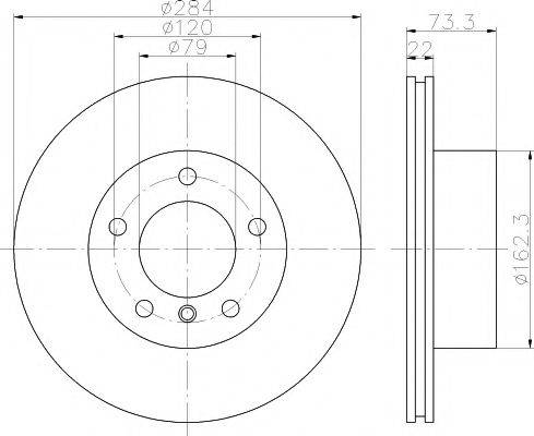 HELLA PAGID 8DD355118031 гальмівний диск