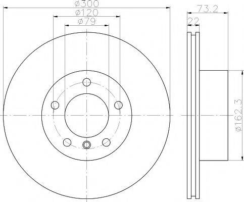 HELLA PAGID 8DD355118041 гальмівний диск