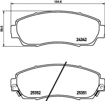 HELLA PAGID 8DB355019761 Комплект гальмівних колодок, дискове гальмо