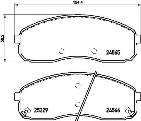 HELLA PAGID 8DB355019581 Комплект гальмівних колодок, дискове гальмо