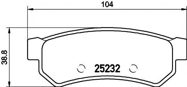 HELLA PAGID 8DB355019591 Комплект гальмівних колодок, дискове гальмо