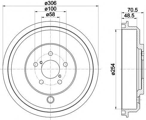 HELLA PAGID 8DT355301891 Гальмівний барабан