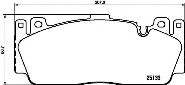 HELLA PAGID 8DB355019991 Комплект гальмівних колодок, дискове гальмо