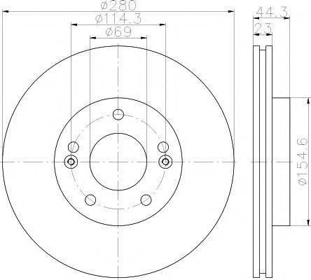 HELLA PAGID 8DD355118381 гальмівний диск