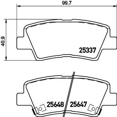 HELLA PAGID 8DB355020371 Комплект гальмівних колодок, дискове гальмо