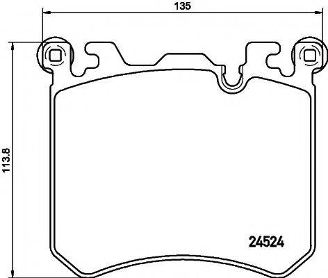 HELLA PAGID 8DB355020431 Комплект гальмівних колодок, дискове гальмо