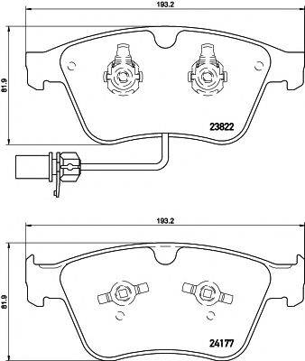 HELLA PAGID 8DB355020441 Комплект гальмівних колодок, дискове гальмо