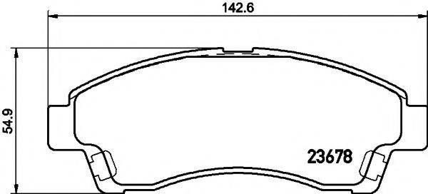 HELLA PAGID 8DB355020461 Комплект гальмівних колодок, дискове гальмо