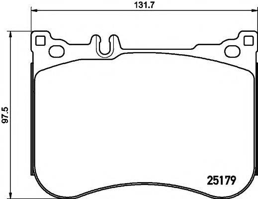 HELLA PAGID 8DB355021211 Комплект гальмівних колодок, дискове гальмо