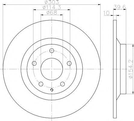 HELLA PAGID 8DD355118541 гальмівний диск