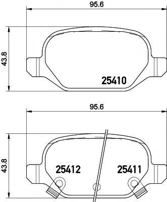 HELLA PAGID 8DB355020751 Комплект гальмівних колодок, дискове гальмо