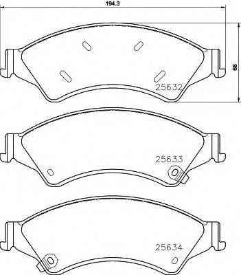 HELLA PAGID 8DB355020781 Комплект гальмівних колодок, дискове гальмо